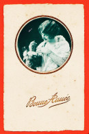 17476 / ⭐ BONNE ANNEE Ajouti Médaillon Véritable Photographie Portrait De Femme (8) CPA ARS 1920s - Nieuwjaar
