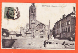 17081 / ⭐ TOULOUSE Place Fontaine Cathédrale Saint Etienne-En Travaux-1919 à Joseph GARIDOU Epicerie Port-Vendres M.B 60 - Toulouse