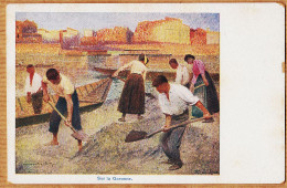 17072 / ⭐  ♥️ Rare TOULOUSE HENRI MARTIN Peintre Toulousain (1860-1943) Sur GARONNE Pêcheurs Pêcheuses Sable Petits M - Toulouse