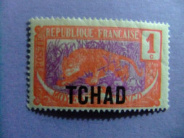 55 TCHAD - CHAD 1922 / COLONIA FRANCESA ( Sello Del Congo Sobrecargado 1907 ) / YVERT 1 MH - Unused Stamps