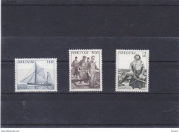 FEROE 1984 PÊCHE, Bateau, Pêcheurs Yvert 97-99, Michel 103-105 NEUF** MNH Cote 8,50 Euros - Islas Faeroes