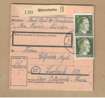 Los Vom 21.05 Paketkarte Aus Oberscheden 1944 - Cartas & Documentos