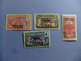 55 TCHAD - CHAD 1922 / COLONIA FRANCESA ( Sello Del Congo Sobrecargado 1907 ) / YVERT 1+20+21+47 MH - Nuovi