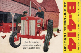 McCormick International 4-414 BHP Diesel Tractor RARE Advertising Postcard - Fermes