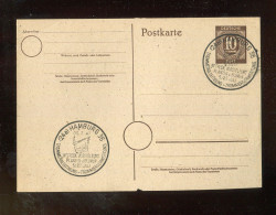 "ALL. BESETZUNG" 1947, SSt. "HAMBURG, Truemmerbeseitigung/Truemmerverwertung" Auf Postkarte (L2062) - Entiers Postaux
