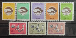 COPA DEL MUNDO DE FUTBOL- CHELE 1962  SERIE DE 8 VALORES MNH** - Paraguay