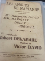 PATRIOTIQUE / LES AMOURS DE MARIANNE /DELAMARE /DAVID - Scores & Partitions