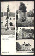 AK Eggenburg, Schwedenturm, Bemaltes Haus, Krahuletz-Museum  - Otros & Sin Clasificación