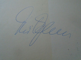 D203351  Signature -Autograph  -   Theo Adam - Opera Singer - Bass Baritone - Wagner, Bayreuth , Saatsoper Dresden  1981 - Cantanti E Musicisti