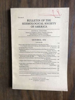 Bulletin Of The Seismological Society Of America - Vol.42 - Number 4 - October 1952 - Autres & Non Classés