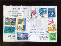 "KOREA-SUED" 1982, Brief Mit Umfangreicher MiF Nach Deutschland (L2065) - Corée Du Sud