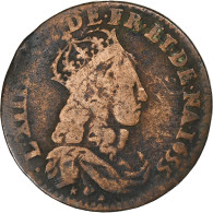 France, Louis XIV, Liard De France, 1655, Pont-de-l'Arche, Cuivre, TB, C2G:30 - 1643-1715 Luigi XIV El Re Sole