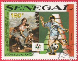 N° Yvert & Tellier 858 - République Du Sénégal (1990) (Oblitéré Avec Gomme) - Italia ''90'' Coupe Du Monde (Cf Descr) - Senegal (1960-...)