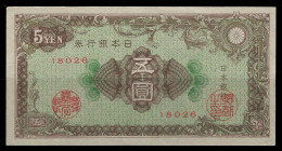 Japan 1946 Banknote 5 Yen P-86 Nippon Ginko Ken / Bank Of Japan AUNC - Japón