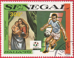 N° Yvert & Tellier 860 - République Du Sénégal (1990) (Oblitéré Avec Gomme) - Italia ''90'' Coupe Du Monde (Cf Descr.) - Senegal (1960-...)