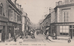 CPA  LE MANS - Le Bas De La Rue Nationale - Restaurant De La Place Et Graineterie - Le Mans