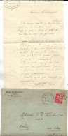 70 - Enveloppe En-tête " Aimé HUGUENY, Huissier à VITREY ( Hte-Saône  "  Contenant Lettre De Mise En Demeure Voir  Scans - 1900 – 1949