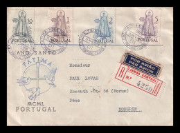 PORTUGAL 1950. Nice Registered Airmail Cover To Hungary - Lettres & Documents