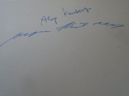 D203354  Signature -Autograph  -   Aloys And Alfons Kontarsky, German Duo-pianist Brothers  1981 - Cantantes Y Musicos