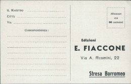 Cr630  Cartolina Commerciale Stresa Borromeo Edizioni E.fiaccone Verbania - Biella