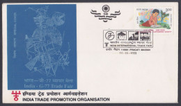 Inde India 1998 Special Cover Trade Promotion Organisation, G-77 Satellite, Trade Fair, Bus Pictorial Postmark - Storia Postale