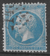 Lot N°104 N°22,Oblitéré GC 2145 LYON(68), Indice 1 - 1862 Napoleone III
