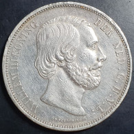Netherlands 2.5 2 1/2 Gulden Willem William III 1868 Silver VF - 1849-1890: Willem III.