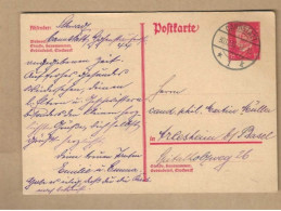 Los Vom 21.05 Ganzsache-Postkarte Asu Cannstatt Nach Basel  1931 - Briefe U. Dokumente