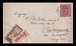 AUSTRIA 1922. Express Reg. Cover To Budapest - Storia Postale