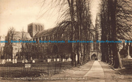 R105465 Winchester Cathedral. Showing War Memorial. Valentines. Sepiatype Series - World