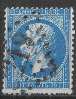 Lot N°105 N°22,Oblitéré GC 3219 ROUEN(74), Indice 1 - 1862 Napoleone III