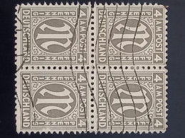 Germany,Bizone,block Of 4 Pf.,cancel,as Scan - Covers & Documents