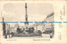 R104974 Souvenir De Verviers. La Fontaine David. Nels. Bruxelles Serie 38. No. 1 - Welt