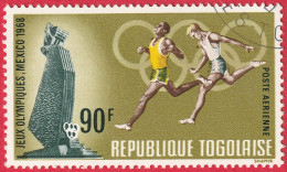 N° Yvert & Tellier PA98 - République Togolaise (1968) - (Oblitéré Avec Gomme) - Jeux Olympiques De Mexico (Course) - Togo (1960-...)