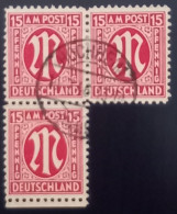 Germany,Bizone,block Of 15 Pf.,cancel,Hochheim,10.07.1946as Scan - Lettres & Documents