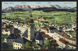 AK Strasswalchen, Blick über Die Dächer Auf Die Berge, Gaisberg, Untersberg, Staufen  - Sonstige & Ohne Zuordnung