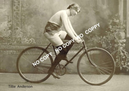 PHOTO CYCLISME REENFORCE GRAND QUALITÉ ( NO CARTE ) TILLIE ANDERSON 1895 - Cycling