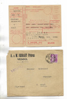 70 - Enveloppe à En-tête " A. & M. RENAHY Frères VESOUL "  Contenant Facture Et Mandat. Voir Les Scans - 1900 – 1949