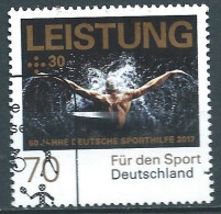 ALLEMAGNE ALEMANIA GERMANY DEUTSCHLAND BUND 2017 50 JAHRE DEUTSCHE SPORTHILFE: LEISTUNG MI 3307 YT 3091 SC B1124 SG 4124 - Used Stamps