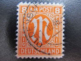 Bizone Nr. 5z I, 1945, Plattenfehler, Gestempelt, BPP Geprüft, Mi 30€  *DEK124* - Oblitérés