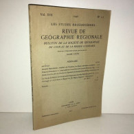 LES ETUDES RHODANIENNES Revue De GEOGRAPHIE REGIONALE LYON N 1 2 De 1942 BB7A - Ohne Zuordnung