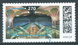 ALLEMAGNE ALEMANIA GERMANY DEUTSCHLAND BUND  2021 WESTEND STATION, FRANKFURT-AM-MAIN S/A MI 3628 YT 3407 SN 3233 SG 4408 - Used Stamps