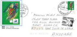 SAINT-ETIENNE FRANCE 98, Lettre à Andorra, Avec Timbres à Date Arrivée (entier Postal) - Club Mitici