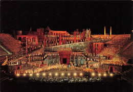 ITALIE - Verona -  Spectacle D'opéra Dans Les Arènes - La Scène Du Triomphe De "Aida" - Animé - Carte Postale Ancienne - Verona