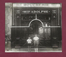 160524 - PHOTO ANCIENNE - METIER COMMERCE - Henri ADOLPHE Boucherie Mouton Agneau Boeuf Veau - Profesiones