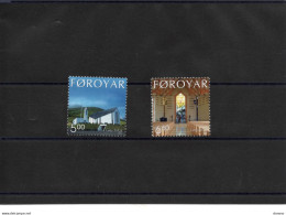 FEROË 2002 Noël, église De Gota Yvert 430-431, Michel 433-434 NEUF** MNH Cote : 5 Euros - Islas Faeroes