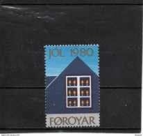 FEROË 1980 Vignette De  Noël, Peinture NEUF** MNH - Islas Faeroes