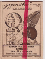 Pub Reclame - Eau De Cologne J.M. Farina - Gegenüber  - Orig. Knipsel Coupure Tijdschrift Magazine - 1925 - Ohne Zuordnung