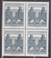 1958 , Freimarke : Bauwerke - Wohnbau Karl Marx Hof , Wien Heiligenstadt (2) ( Mi.Nr.: 1044 ) 4-er Block Postfrisch ** - Unused Stamps