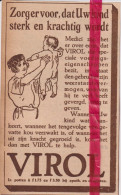 Pub Reclame - Virol Voeding - Orig. Knipsel Coupure Tijdschrift Magazine - 1925 - Non Classés